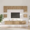 TV staliukas TV spintelių komplektas 8 pcs Amatininkų ąžuolas