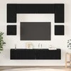 TV staliukas TV spintelių komplektas 8 pcs Juodas ąžuolas Apdirbta mediena