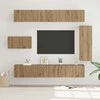 TV staliukas TV spintelių komplektas 8 pcs Amatininkų ąžuolas