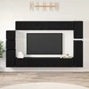 TV staliukas TV spintelių komplektas 9 pcs Juodas ąžuolas Apdirbta mediena