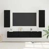 TV staliukas TV spintelių komplektas 5 pcs Juodas ąžuolas Apdirbta mediena