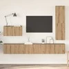 TV staliukas TV spintelių komplektas su stalčių 4 pcs Amatininkų ąžuolas