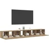 TV staliukas TV spintelių komplektas 4 pcs Amatininkų ąžuolas