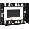 TV staliukas TV spintelių komplektas 10 pcs Juodas ąžuolas 30,5 x 30 x 90 cm