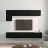 TV staliukas TV spintelių komplektas 5 pcs Juodas ąžuolas Apdirbta mediena