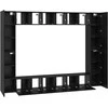 TV staliukas TV spintelių komplektas 10 pcs Juodas ąžuolas 30,5 x 30 x 90 cm