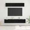 TV staliukas TV spintelių komplektas 5 pcs Juodas ąžuolas Apdirbta mediena