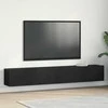 TV staliukas Televizoriaus spintelė 2 pcs Juoda 100 x 30 x 30 cm