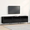 TV staliukas Televizoriaus spintelė juoda ąžuolo 150 x 30 x 44,5 cm