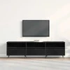 TV staliukas Televizoriaus spintelė juoda ąžuolo 150 x 30 x 44,5 cm