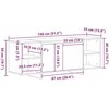 TV staliukas Televizoriaus spintelė 130 x 35 x 50 cm Juodojo ąžuolo