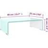 TV stovas/monitoriaus pakyla, žalias, 40x25x11cm, stiklas