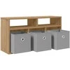 TV staliukas Žemas stalas su stalčių Amatininkų ąžuolas 72 x 22,5 x 38 cm