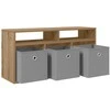 TV staliukas Žemas stalas su stalčių Amatininkų ąžuolas 87 x 27,5 x 43 cm