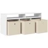 TV staliukas Žemas stalas su stalčių Balta 102 x 32 x 48,5 cm