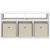 TV staliukas Žemas stalas su stalčių Balta 72 x 22,5 x 38 cm
