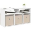 TV staliukas Žemas stalas su stalčių Balta 72 x 22,5 x 38 cm