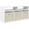 TV staliukas Žemas stalas su stalčių Balta 87 x 27,5 x 43 cm