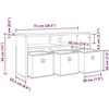 TV staliukas Žemas stalas su stalčių Betono pilka 72 x 22,5 x 38 cm