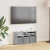 TV staliukas Žemas stalas su stalčių Betono pilka 72 x 22,5 x 38 cm