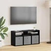 TV staliukas Žemas stalas su stalčių Juodas ąžuolas 87 x 27,5 x 43 cm
