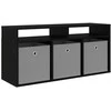 TV staliukas Žemas stalas su stalčių Juodas ąžuolas 102 x 32 x 48,5 cm