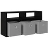 TV staliukas Žemas stalas su stalčių Juodas ąžuolas 72 x 22,5 x 38 cm
