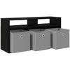 TV staliukas Žemas stalas su stalčių Juodas ąžuolas 87 x 27,5 x 43 cm