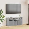 TV staliukas Žemas stalas su stalčių Pilkas Sonoma 87 x 27,5 x 43 cm