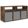 TV staliukas Žemas stalas su stalčių Rūkyta ąžuolas 87 x 27,5 x 43 cm