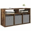TV staliukas Žemas stalas su stalčių Rūkyta ąžuolas 72 x 22,5 x 38 cm