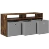 TV staliukas Žemas stalas su stalčių Rūkyta ąžuolas 102 x 32 x 48,5 cm