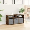 TV staliukas Žemas stalas su stalčių Rūkyta ąžuolas 87 x 27,5 x 43 cm