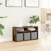 TV staliukas Žemas stalas su stalčių Rūkyta ąžuolas 72 x 22,5 x 38 cm