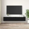 TV staliukas TV spintelių komplektas 3 pcs Juoda 60 x 30 x 30 cm