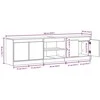 TV staliukas TV vienetai 180 x 34 x 50 cm Ruda Apdirbta mediena