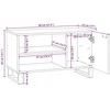 TV staliukas TV vienetai graikinis riešutmedis 80 x 33 x 46 cm