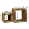 TV vienetai 2 pcs Ruda 36 x 30 x 36 cm Kietas mango medis