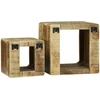 TV vienetai 2 pcs Ruda 36 x 30 x 36 cm Kietas mango medis