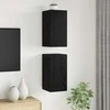 TV staliukas Sieninis televizoriaus stovas 2 pcs Juodas ąžuolas