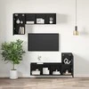 TV staliukas Sieninis televizoriaus stovas Juodas ąžuolas 30,5 x 30 x 60 cm