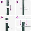 Tvorelės stulpas 26 pcs Žalia 3,2 x 3,2 x 200 cm