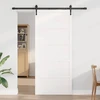 Tvarto durys 100 x 2,5 x 208 cm Pušies medienos masyvas Balta