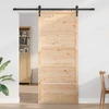 Tvarto durys 80 x 2,5 x 208 cm Pušies medienos masyvas Natūrali