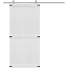 Tvarto durys CORONA 100 x 210 cm Pušies medienos masyvas Balta