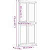 Tvarto durys CORONA 90 x 210 cm Pušies medienos masyvas