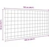 Tvenkinio tvoros rinkinys 5 vnt. 100 x 50 cm Plienas Žalia