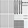 Tvorelės stulpas 26 pcs Pilka 3,2 x 3,2 x 105 cm
