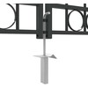 Tvora vartai ASSEN 401 x 175,5 cm Plienas Pilka Užrakintas