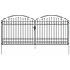 Tvora vartai ASSEN 401 x 224,5 cm Plienas Pilka Užrakintas